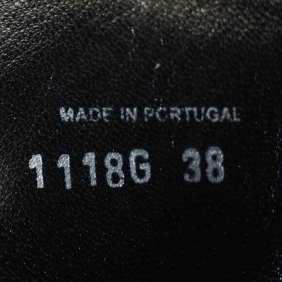 Dora Teymur Black Patent Leather Square Toe Stiletto Ankle Boot, Size 38 - Picture 8 of 8